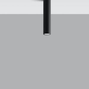 Sollux LAGOS moderne Aufbauleuchte rund schwarz 1-flg. GU10 6x30cm | CHT Onlineshop