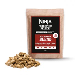 Ninja Woodfire Pellets All-Purpose Blend (0,9kg) | 900 g ? Bis zu 20 Kochvorg?nge| Kirsche, Ahorn und Eiche Grillgeschmack | Fisch und Gem?se | 100 %