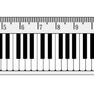 Lineal Tastatur 15 cm transparent, weiß mit schwarzem Druck | Markstein.de