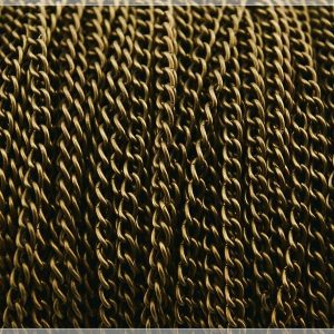 10 m Panzerkette 3 x 4 mmn in vintage Bronze | vintageparts.eu