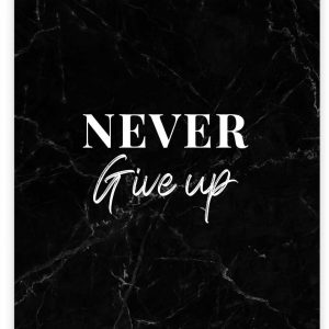 Postkarte | “Never give up“ | Donari
