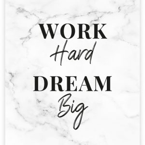 Postkarte | “Work hard dream big“ | Donari