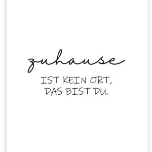 Postkarte | “Zuhause ist kein Ort, das bist Du.“ | Donari
