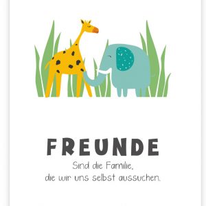 Postkarte | “Freunde sind die Familie, die wir uns selbst aussuchen.“ | Donari