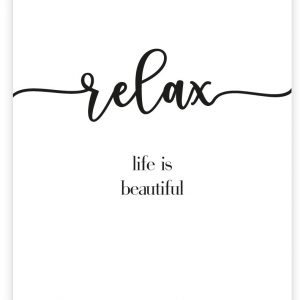 Postkarte | “Relax! Life is beautiful“ | Donari