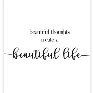 Postkarte | “Beautiful thoughts create a beautiful life“ | Donari