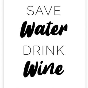 Postkarte | Safe Water Drink Wine | Donari