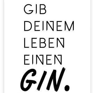 Postkarte | Gib deinem Leben einen Gin! | Donari