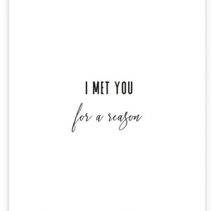 Postkarte | I Met you for a reason | Donari