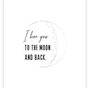 Postkarte | I love you to the moon and back | Donari
