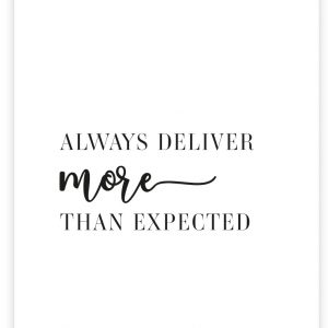 Postkarte | Always deliver more than expected | Donari