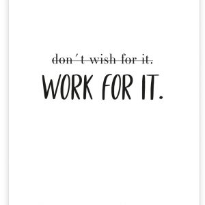 Postkarte | Don ́t wish for it. Work for it. | Donari