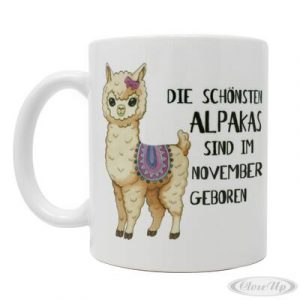 Alpaka Tasse November Die schönsten Alpakas sind … | Close Up