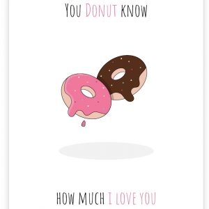 Postkarte | You donut know how much I love you | Donari