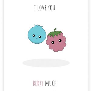 Postkarte | I love you berry much | Donari