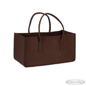 Filztasche Kaminholz Braun Tragetasche, Felt Bag | Close Up