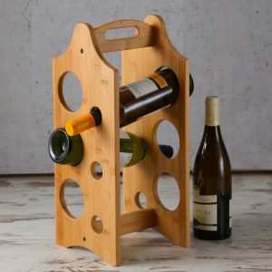 Weinregal aus Holz für 6 Flaschen – Holzregal für Weinflaschen – Fl… | Home-and-Living