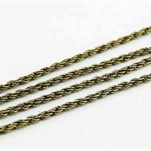 2 m gedrehte Gliederkette in vintage Bronze | vintageparts.eu
