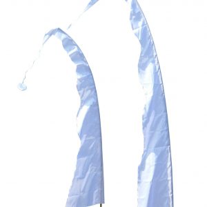 DEKOVALENZ – Balifahne WAVE, Stoff ohne Stange, versch. Farben+Längen 5 Meter, weiß | DEKOVALENZ