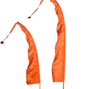 DEKOVALENZ – Balifahne WAVE, Stoff ohne Stange, versch. Farben+Längen 3 Meter, orange | DEKOVALENZ