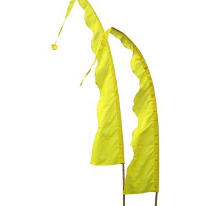 DEKOVALENZ – Balifahne WAVE, Stoff ohne Stange, versch. Farben+Längen 3 Meter, gelb | DEKOVALENZ