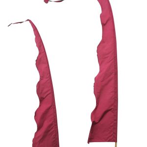 DEKOVALENZ – Balifahne WAVE, Stoff ohne Stange, versch. Farben+Längen 5 Meter, weinrot | DEKOVALENZ