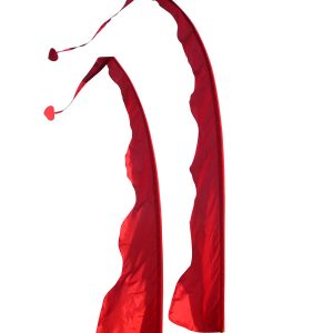 DEKOVALENZ – Balifahne WAVE, Stoff ohne Stange, versch. Farben+Längen 5 Meter, rot | DEKOVALENZ