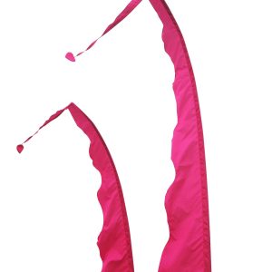 DEKOVALENZ – Balifahne WAVE, Stoff ohne Stange, versch. Farben+Längen 5 Meter, pink / fuchsia | DEKOVALENZ