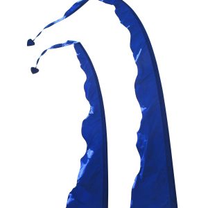 DEKOVALENZ – Balifahne WAVE, Stoff ohne Stange, versch. Farben+Längen 5 Meter, blau | DEKOVALENZ