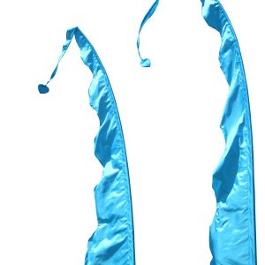 DEKOVALENZ – Balifahne WAVE, Stoff ohne Stange, versch. Farben+Längen 5 Meter, türkis | DEKOVALENZ