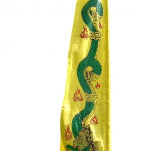 DEKOVALENZ – Drachenfahnen-Stoff DRAGON mit herzförmiger Spitze, versch. Farben 5 Meter, gelb | DEKOVALENZ