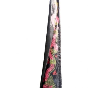 DEKOVALENZ – Drachenfahnen-Stoff DRAGON mit herzförmiger Spitze, versch. Farben 5 Meter, schwarz | DEKOVALENZ