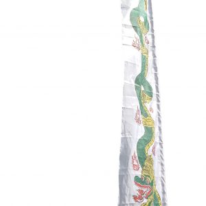 DEKOVALENZ – Drachenfahnen-Stoff DRAGON mit herzförmiger Spitze, versch. Farben 5 Meter, weiß | DEKOVALENZ