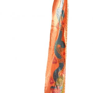 DEKOVALENZ – Drachenfahnen-Stoff DRAGON mit herzförmiger Spitze, versch. Farben 5 Meter, orange | DEKOVALENZ