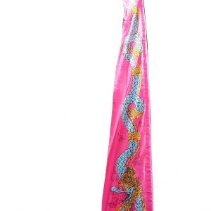 DEKOVALENZ – Drachenfahnen-Stoff DRAGON mit herzförmiger Spitze, versch. Farben 5 Meter, pink / fuchsia | DEKOVALENZ