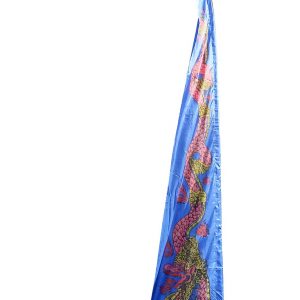 DEKOVALENZ – Drachenfahnen-Stoff DRAGON mit herzförmiger Spitze, versch. Farben 5 Meter, blau | DEKOVALENZ