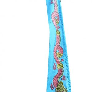 DEKOVALENZ – Drachenfahnen-Stoff DRAGON mit herzförmiger Spitze, versch. Farben 5 Meter, türkis | DEKOVALENZ