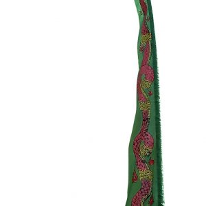 DEKOVALENZ – Drachenfahnen-Stoff DRAGON mit herzförmiger Spitze, versch. Farben 5 Meter, dunkelgrün | DEKOVALENZ