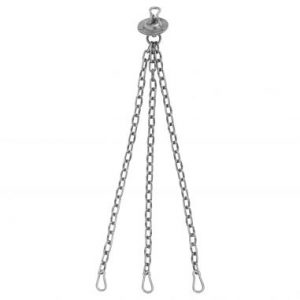 Masssiver Kettensatz Kette mit 4 Karabinerhaken und Drallfänger für Grillrost bis 80cm aus Edelstahl rostfrei für Schwenkgrill | Schwenkgrill Shop