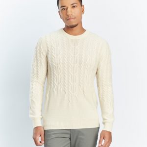 GROBSTRICK-PULLOVER MIT ZOPFMUSTER | GOBI Cashmere