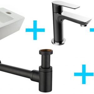 Saqu Waschbecken Rechts mit Armatur | Saniweb