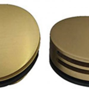 Saqu Badablaufkombination rund mit Füllfunktion Gebürstetes Messing | Saniweb