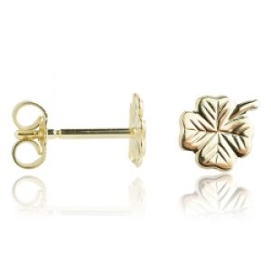 Ohrstecker 333 Gelbgold mit Kleeblatt | Mein-Ohrstecker