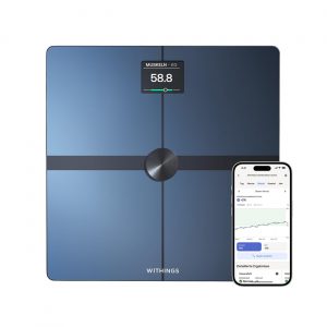 Withings Body Smart K?rperanalysewaage schwarz | umfangreiche Messungen und Funktionen | Direkt-Herzfrequenzmessung | Sprachfunktion | WLAN-