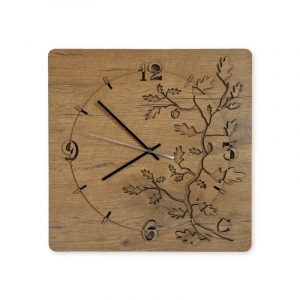 3D-Uhr Motiv “Eiche” 40cm x 40cm | Wohndesignplus