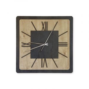 3D-Uhr Motiv “Zweifarbig” 40cm x 40cm | Wohndesignplus