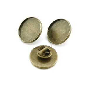 4 Pin Fassung für 20 mm Cabochon | vintageparts.eu