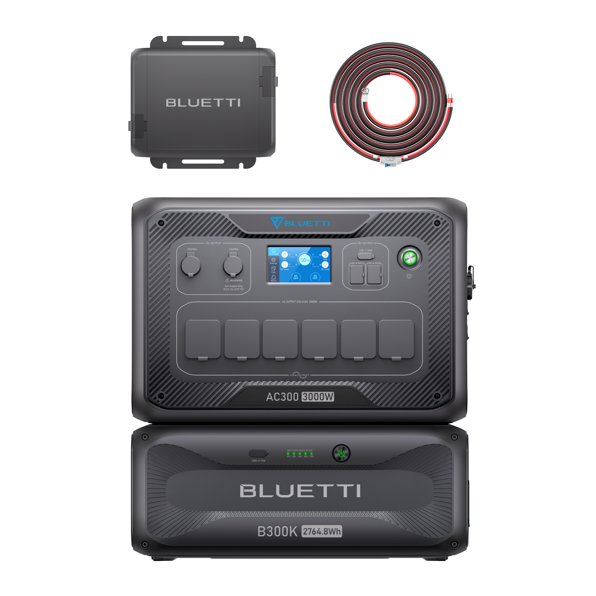 BLUETTI Charger 1 | 560 W Lichtmaschinen Ladegerät, AC300 + B300K + Charger 1 + DC Eingangskabel | Bluetti DE