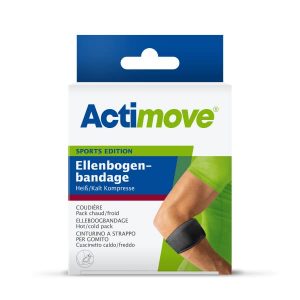 Actimove SPORTS EDITION Ellenbogenbandage mit Heiß/Kalt Kompresse – zur Stabilisierung des Ellbogen – für den Sport – Schwarz, Universalgröße |