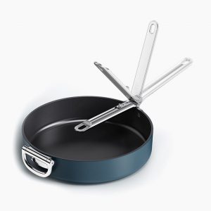 Joseph Joseph Space Klappgriff Keramik Antihaft 30 cm blaue Bratpfanne, One size, Blau | Joseph Joseph